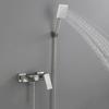 304 Stainless Steel Bathroom Shower Faucet Set Wall Mount Waterfall Bathroom Bathtub Faucet Set Handheld Shower Head Nickel