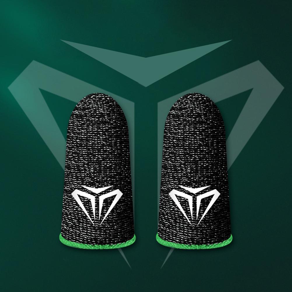 

AU 1 пара рукавов для пальцев для PUBG, дышащий, защищенный от пота чехол для пальцев (зеленый)