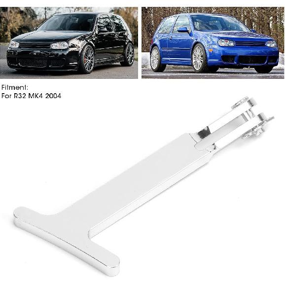 Qiilu Hood Release Handle, Hood Release Pull Handle Billet Aluminium Alloy for R32 MK4 2004 (Silver)