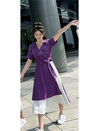 Abito Lungo Dimagrante da Donna Taglie Forti - Elegante Design Copri Pancia