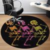 1PC Skeletoons Skeletons Office Round Area Rug, Indoor Mat Suitable For Office, Under Office Chairs Bedroom Living Room Home Decor, Room Decos004