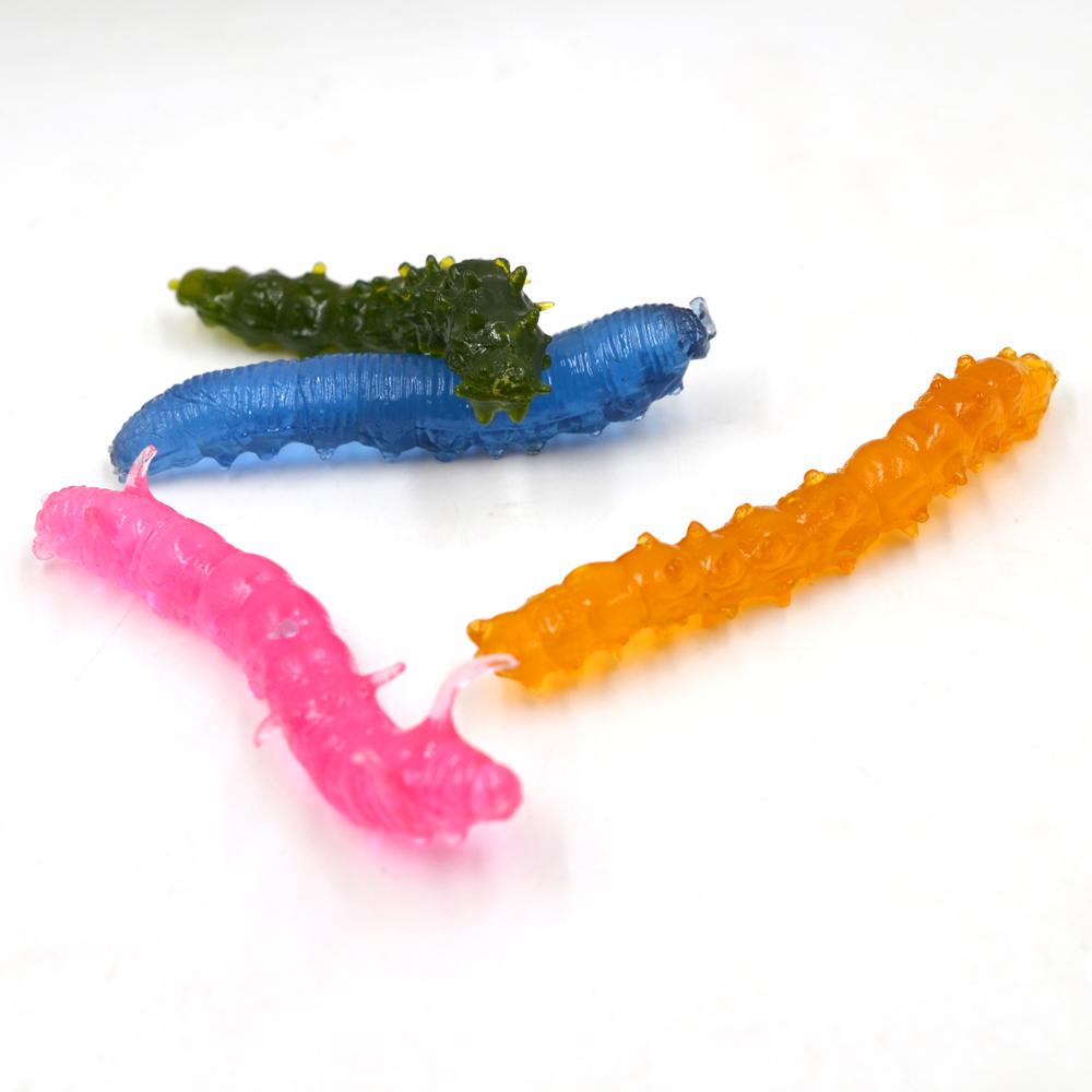 MNFT 12pcs 75mm 4g Larva Soft Lures Environmental TPR Bait Fishing Lure Carp Fishing Bait Artificial Multiple Colour Soft Worm