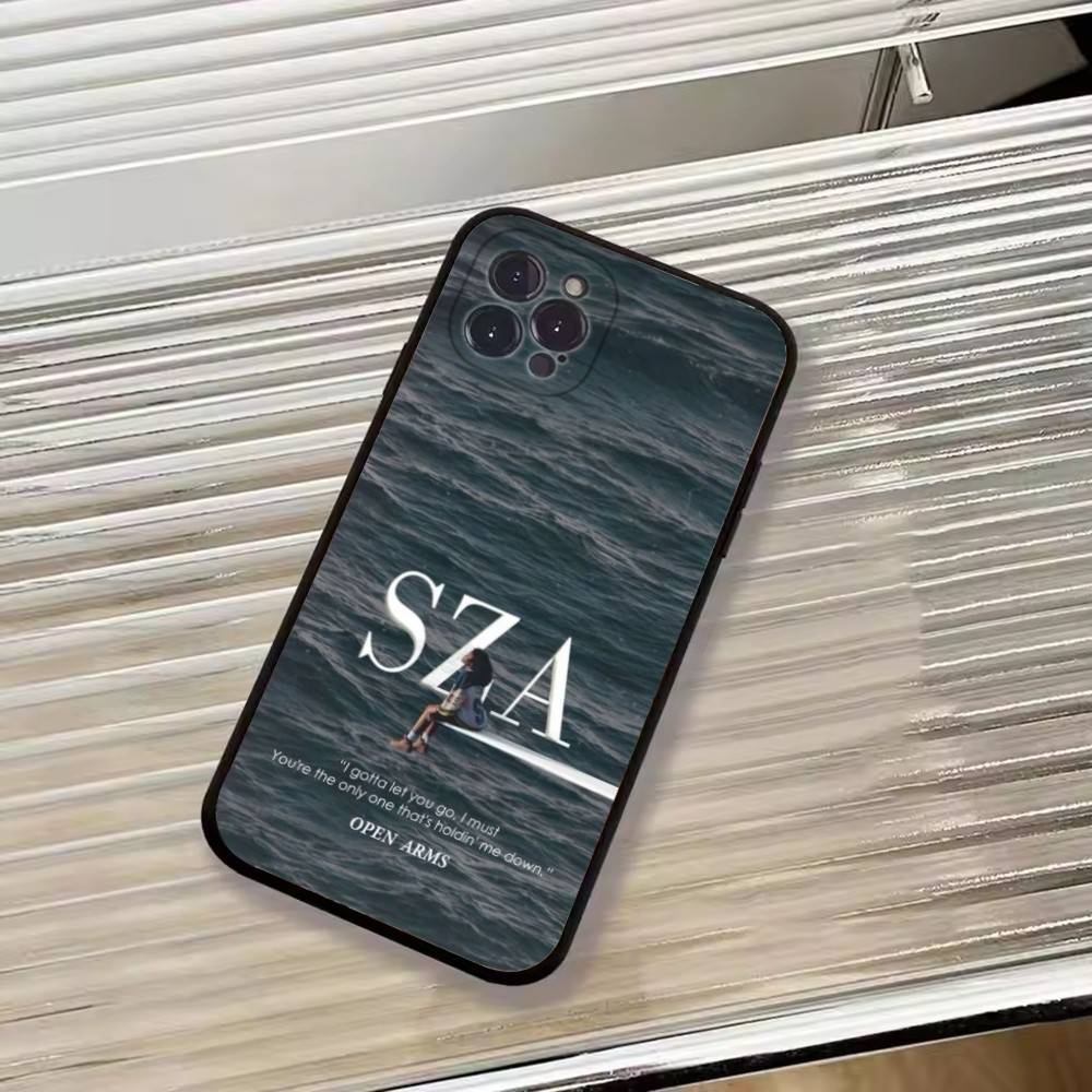 Fashion Singer For S-SZA Phone Case For iPhone 17,16,15,14,13,12,11 Plus,Pro Max,XS,Soft Black Cover