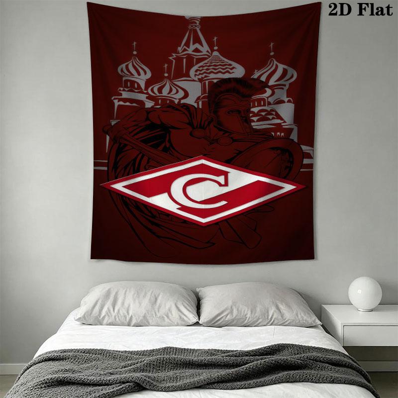 Spartak Moscow Brave Wall Hanging Printed Fabric Blanket Decorative Tapestries for Bedroom Living Room Home Decor