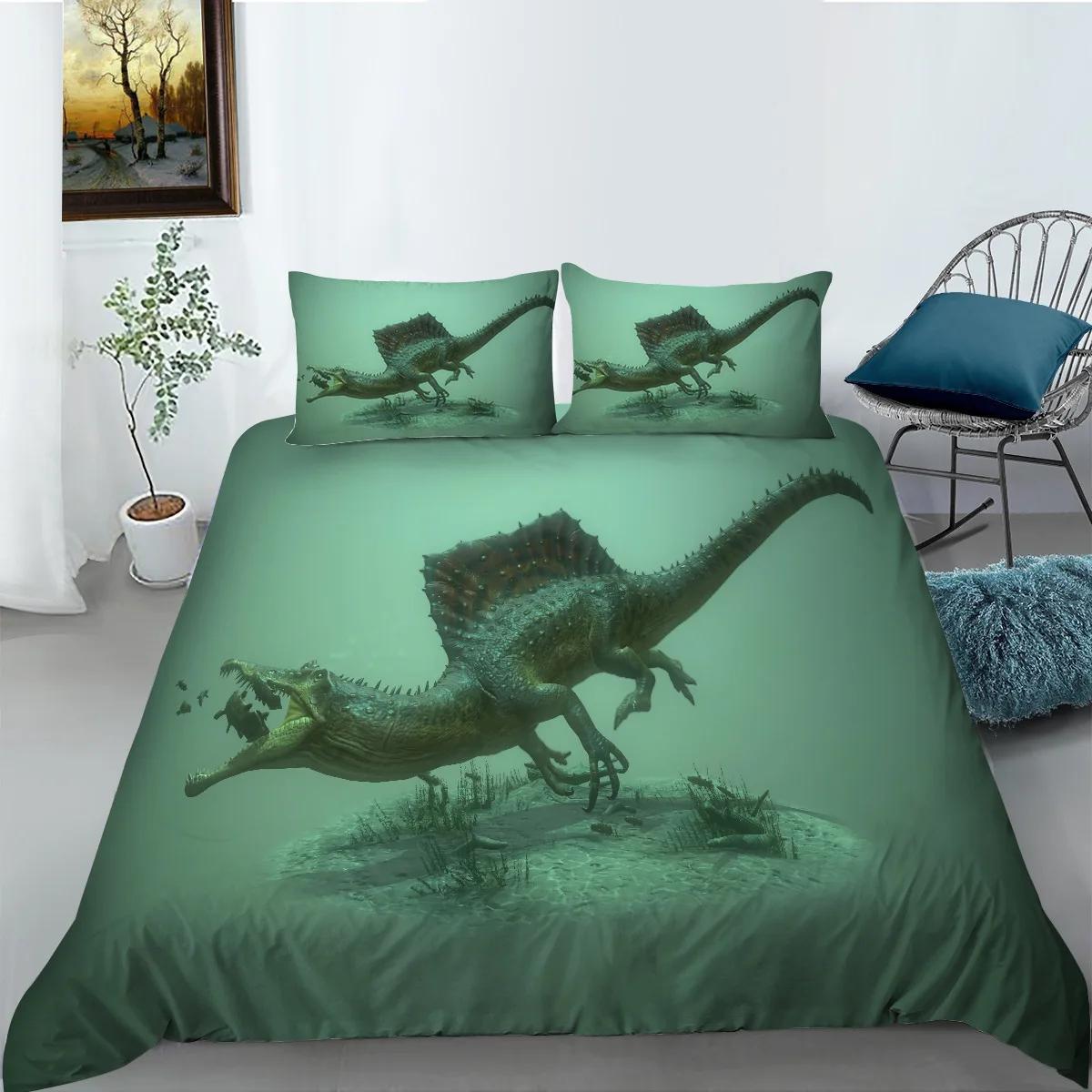 

Roar Dinosaur Skeleton Bedding Twin For Boys Teen Kids Jurassic Duvet Cover Set Super Soft Microfiber Home Decor Birthday Gift EU single(135x200cm)