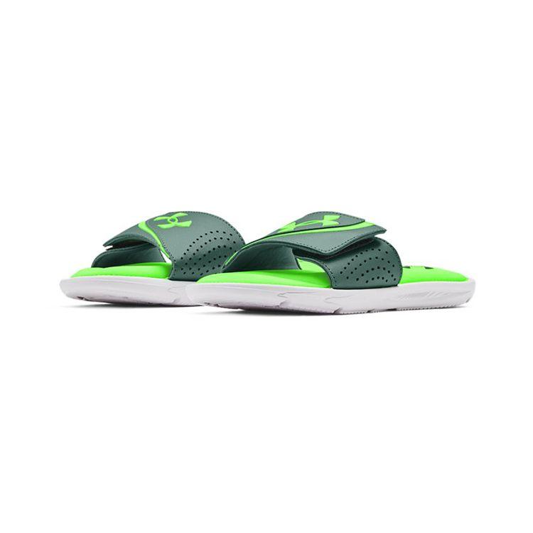 Under Armour Ignite Series Comfortable Versatile Kids Slippers Kids Slippers Green White 3022728-103