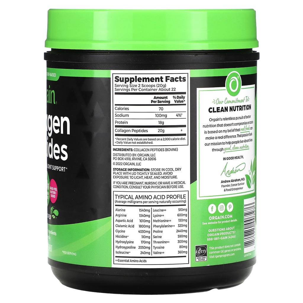 Collagen Peptides, Unflavored, 454G (1Lb)