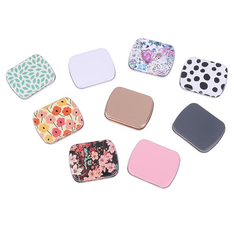 Petite Boîte Métallique Vide à Clapet Rangement Boîte à Pilules Organisateur Pour Bonbons Clé