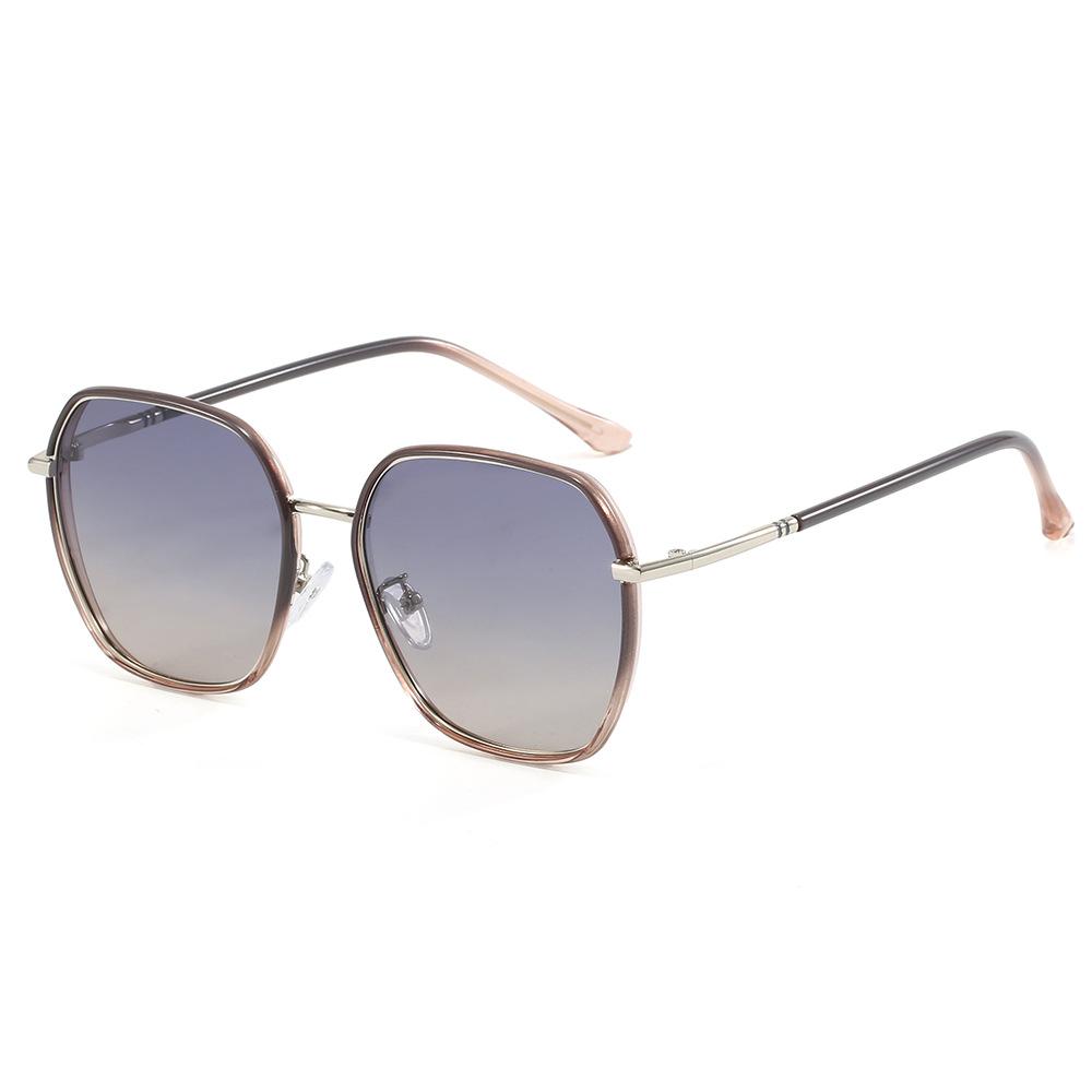 Hot-Selling Metal Large Frame Temperament Sunglasses Double Ring Trend Versatile Women'S Sunglasses