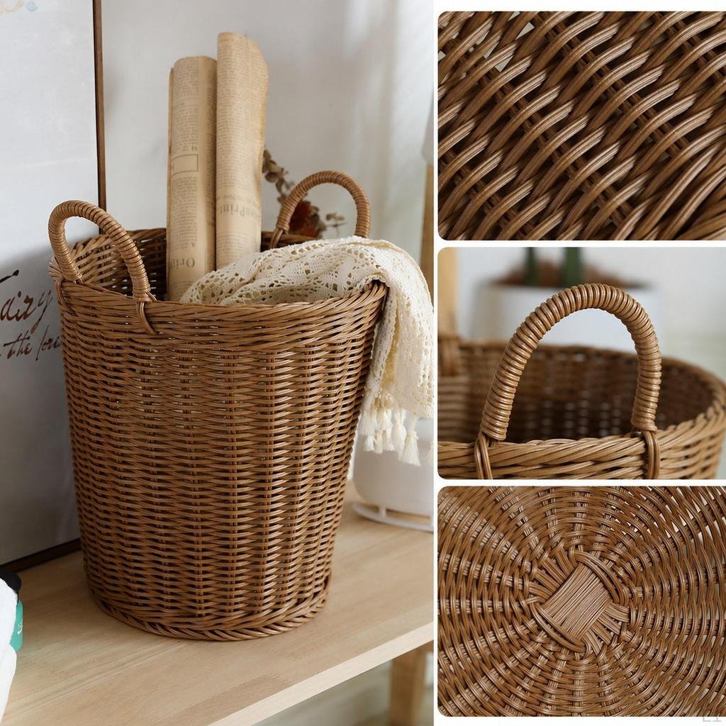 Laundry Basket Bin with Handles Organizer Hamper Pp Material Modern Elegant Design Suitable for