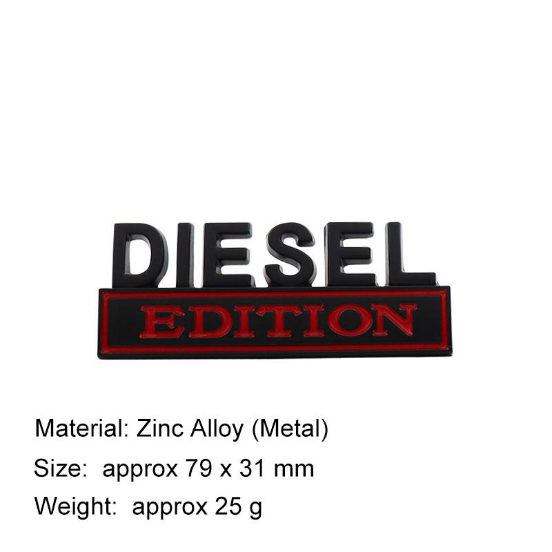 Auto Styling 3D Benzin TURBODIESEL Öl Metall Chrom Zinklegierung Emblem Logo Auto Plakette Karosserie Kofferraum Kotflügel Emblem Autozubehör