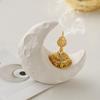 Ceramic Moon-Shaped Incense Burner Light Luxury Arabic Incense Burner Aromatherapy Stove  Yoga