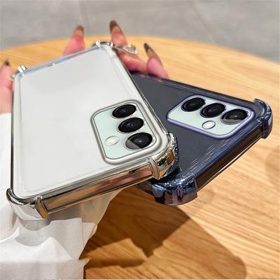 Luxuriöse stoßfeste Handyhülle für Samsung Galaxy S24 S23 S22 Plus Ultra S20FE S21FE Note 20 Silikon Bumper Transparente Rückabdeckung