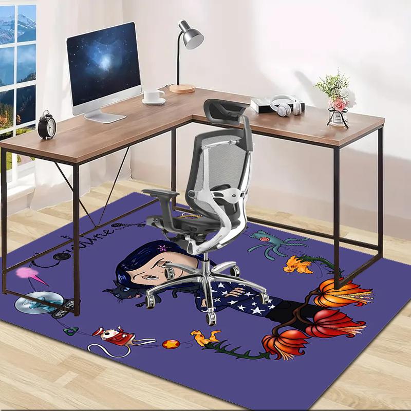 1pc C-Coraline (4) Design Area Rug - Non-Slip, Soft & Cozy Floor Mat for Living Room, Bedroom, Office - Indoor/Outdoor Decorative Carpet