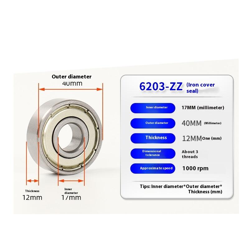 2Pcs Non-Magnetic Antirust Ball Bearing 6200 6201 6202 6203 6204 6205 6206 2Z 304 Stainless Steel Bearings