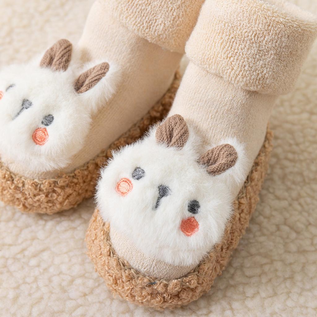 Thickened, Baby, Floor Socks, Looped, Midsole, Children's, Walking Shoes and Socks, Cartoon, Non Slip Socks