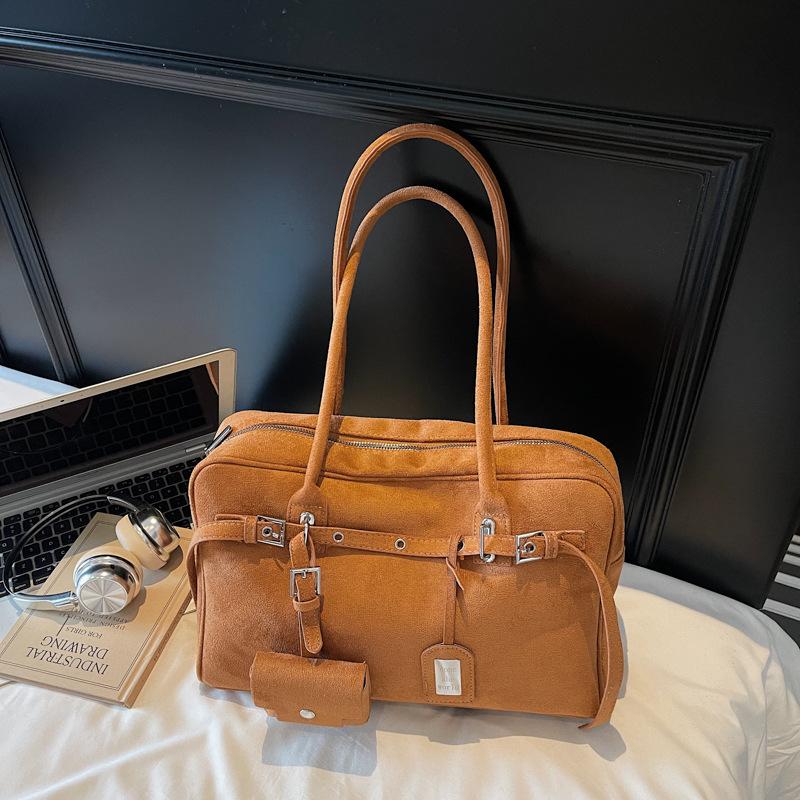 Mittelalterliche Achseltasche Damen Herbst 2025 neu Maillard-Stil Bowlingtasche großes Fassungsvermögen Schulter Pendler Damentasche