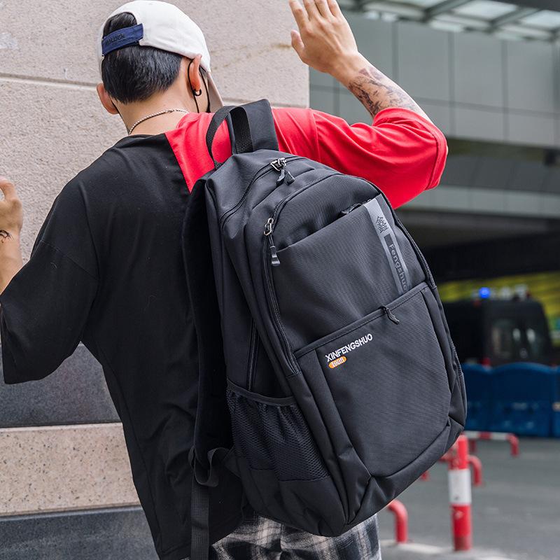 Schoolbag Large Capacity Leisure Sports Backpack Male 1011 New Simple Junior High School University Durable Backpack Travel Bag Female
