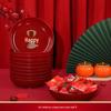 Wedding & Engagement Fruit and Candy Plate - Elegant Red Ornament for Living Room