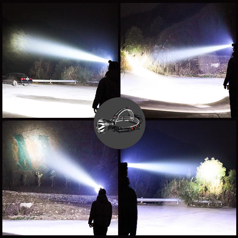 P50 Quad-Core LED Rechargeable Headlamp with Power Bank