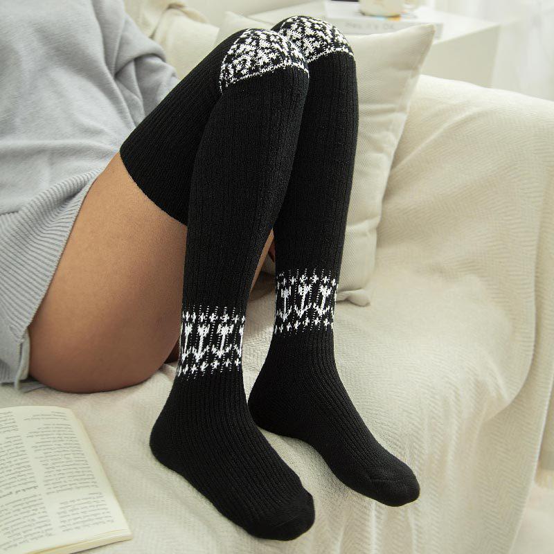 

Женские очень длинные вязаные гольфы выше колена - Осень/Зима, толстая вязка косичками, европейский и американский стиль, чулки до бедра 20x60 cm