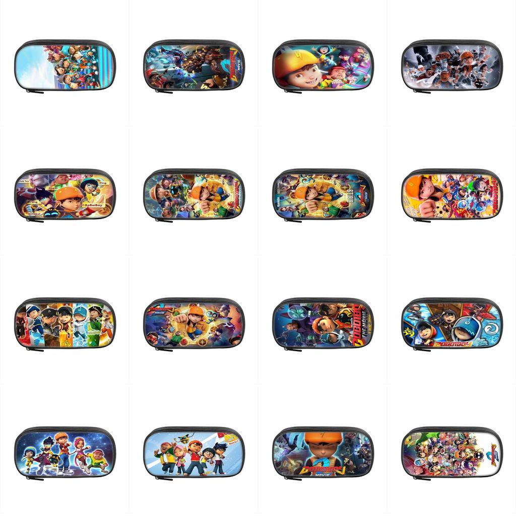 Boboiboy Pencil Case For Kids Nylon Storage Bag With Cartoon Design
