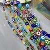 Millefiori Flower Glass Beads - Round Flat Beads for DIY Jewelry Making