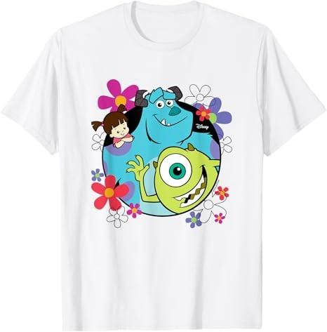 Monsters Inc Sully Mike Wazoski Boo Floral White TShirt S