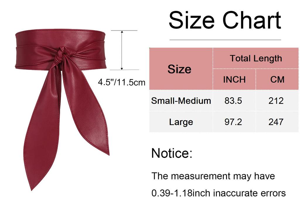 Panegy Sash Wide Ribbon PU Leather Waist Belt for Elegant and Stylish for and Casual Wear Women's Belt, Belt, Dresses, Parties, Dates, Weddings,