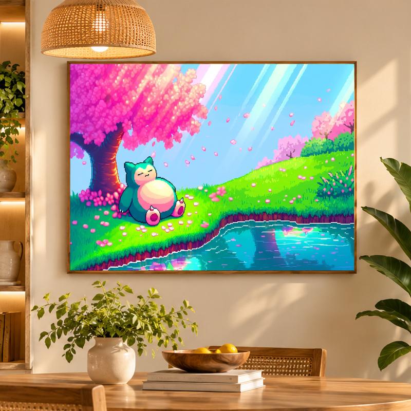 5D Diamond Painting Snorlax DIY Full Drill Diamond Art Kit Home Decoration