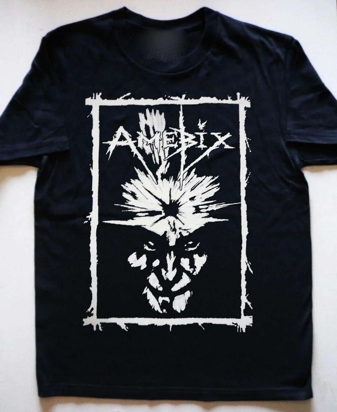 Vtg AMEBIX Music Band Heavy Cotton Black Men Women Tee Shirt MM352 S разноцветный