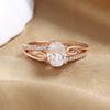 Lindon Classic Copper Alloy Zircon Ring Ladies Jewelry Wedding Promise Party Gift