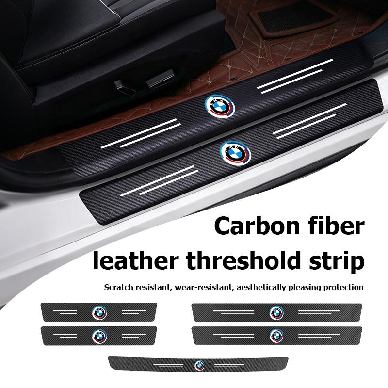 Car Door Carbon Fiber Sill Anti Scratch Protect Strip Sticker For BMW X1 X3 E39 E46 E30 E36 E87 E60 E90 F26 G02 E70 F15 E53 G05