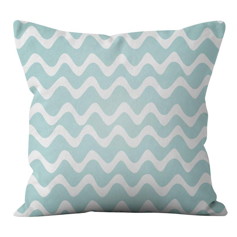 New American Patterned Geometric Linen Pillowcase Home Sofa Pillowcase