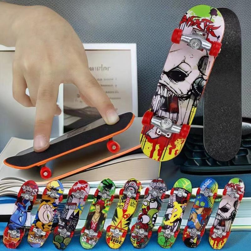 3 BUC Fingerboard Trotinetă de Degete Mini Placă de Skateboard Deck Aliaj/Plastic Antistres Tech Bracket Panou de Birou Non Jucării Antrenament