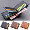 Soft 2 Fold Purse Thin Male Leather Purse Fashion Male Coin Pocket Daily Use