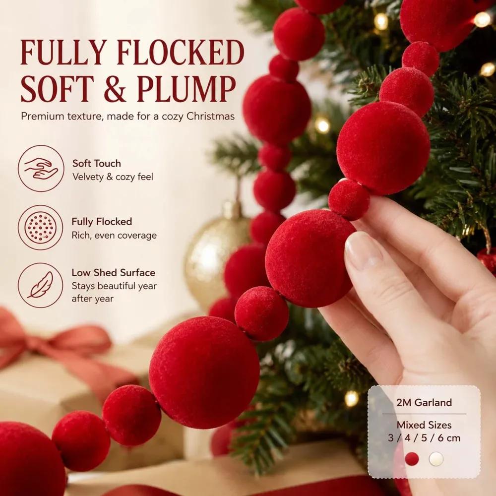 Christmas tree decorations 200 cm maroon ball