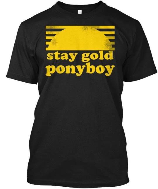 Stay Gold Ponyboy The Outsiders Movie Book 100% Cotton T-shirt Mens Tees Top Made in the USA T-Shirt Tee Top Unisex S