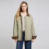 Women's Retro Color Block Padded Short Jacket