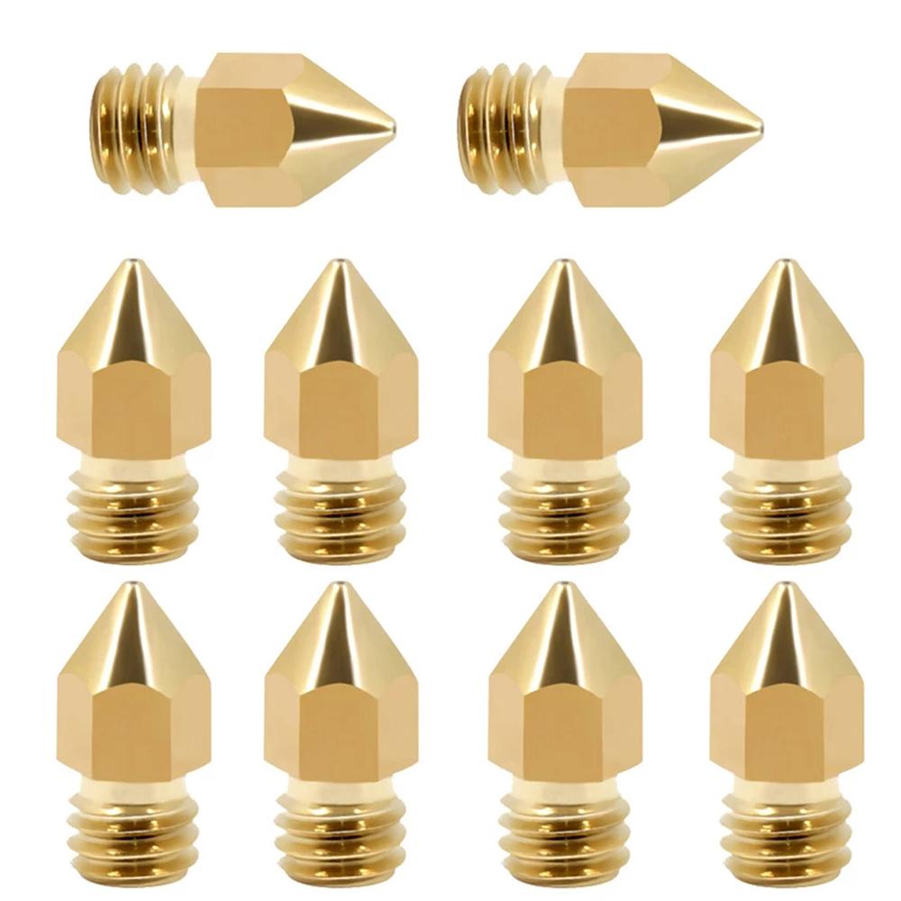 

Медные резьбовые сопла для экструдера филамента Ender-3 CR10 1,75 мм MK8 Латунное сопло Сопло печатающей головки 1.0mm-10pcs