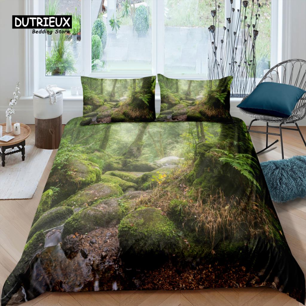 Home Living Luxury 3D Forest Bedding Set Duvet Cover Pillowcase Kids Bedding Set Queen and King EU/US/AU/UK Size