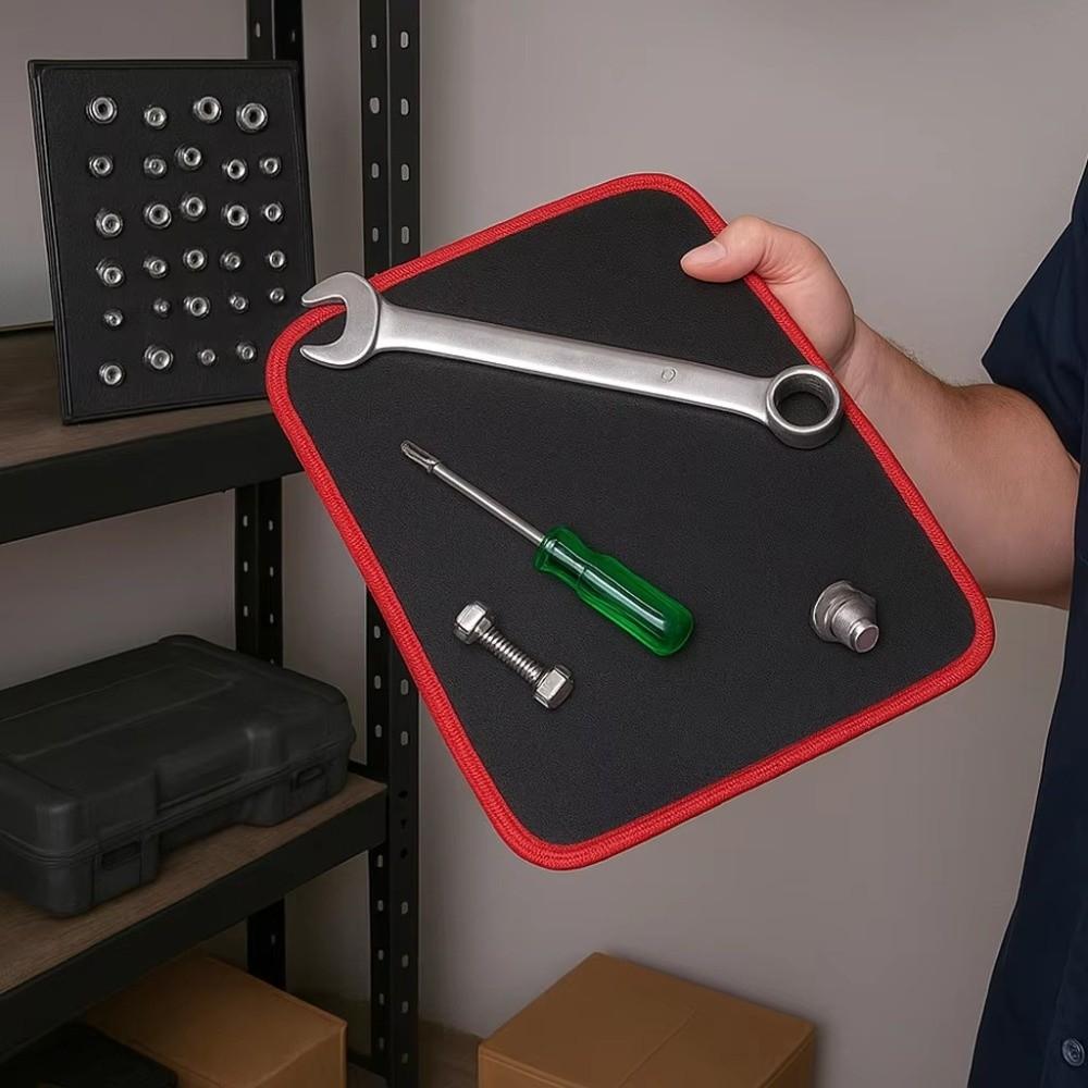 4 Sizes Magnetic Parts Holder Non-Slip Trays Tool Storage Mat Magnetic Tool Mat for Garage Use