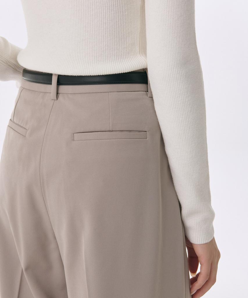 MUSINSA STANDARD WOMAN Women'S Heavyweight Brushed Deep Tuck Wide Slacks [Light Beige]