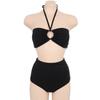Korean Style High-Waisted Bikini: New 2025 Sexy Split Swimsuit with Triangle Bottoms for a Leg-Lengthening Look