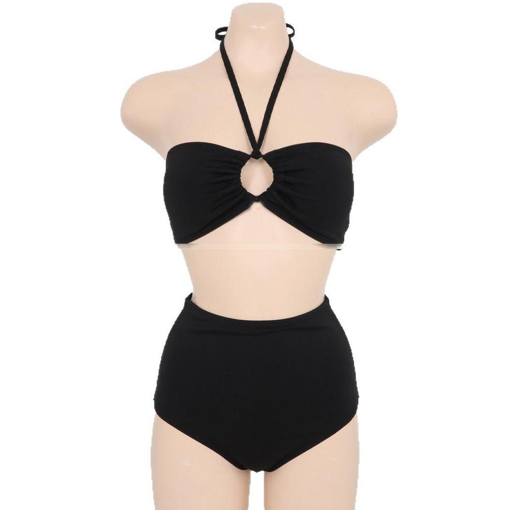 Korean Style High-Waisted Bikini: New 2025 Sexy Split Swimsuit with Triangle Bottoms for a Leg-Lengthening Look