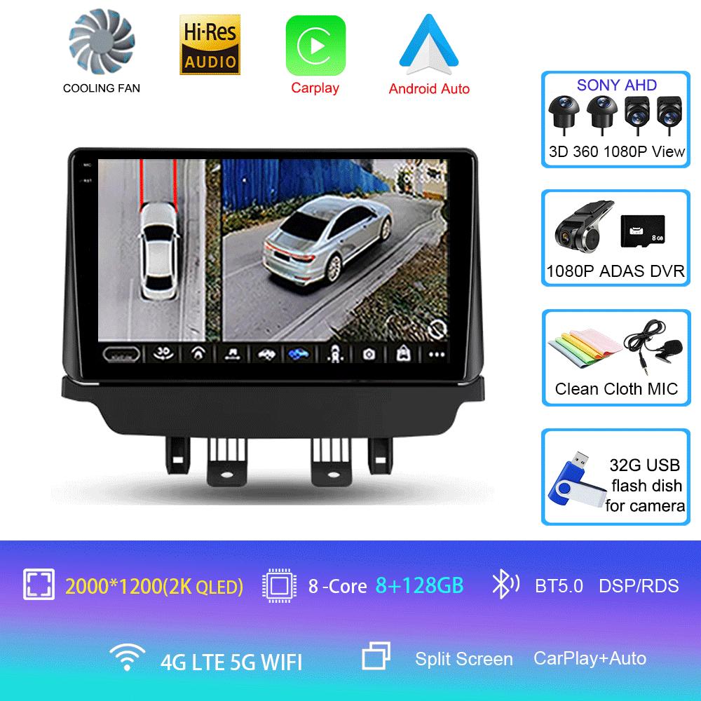 Car Radio Android 14 Carplay Auto For Mazda CX-3 CX3 Mazda 2 DK 2014 - 2021 Multimedia Player GPS Navigation 2din WIFI+4G Stereo