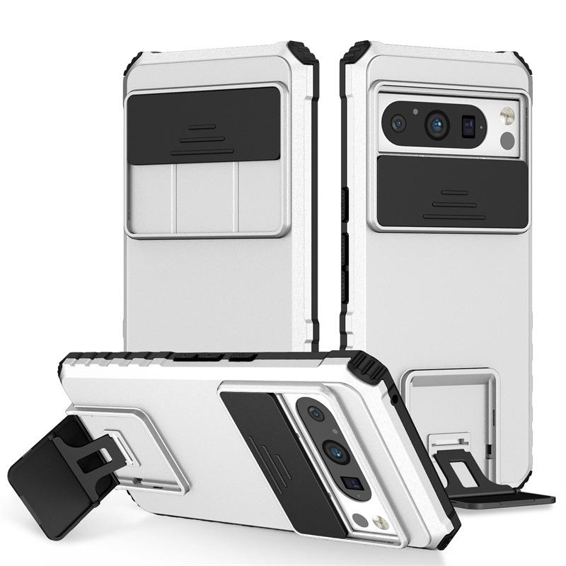 Suitable for Google Pixel8Pro Creative Bracket Window Push Mobile Phone Case, Google 9 Three-dimensional Bracket, Anti-drop Protective Case.