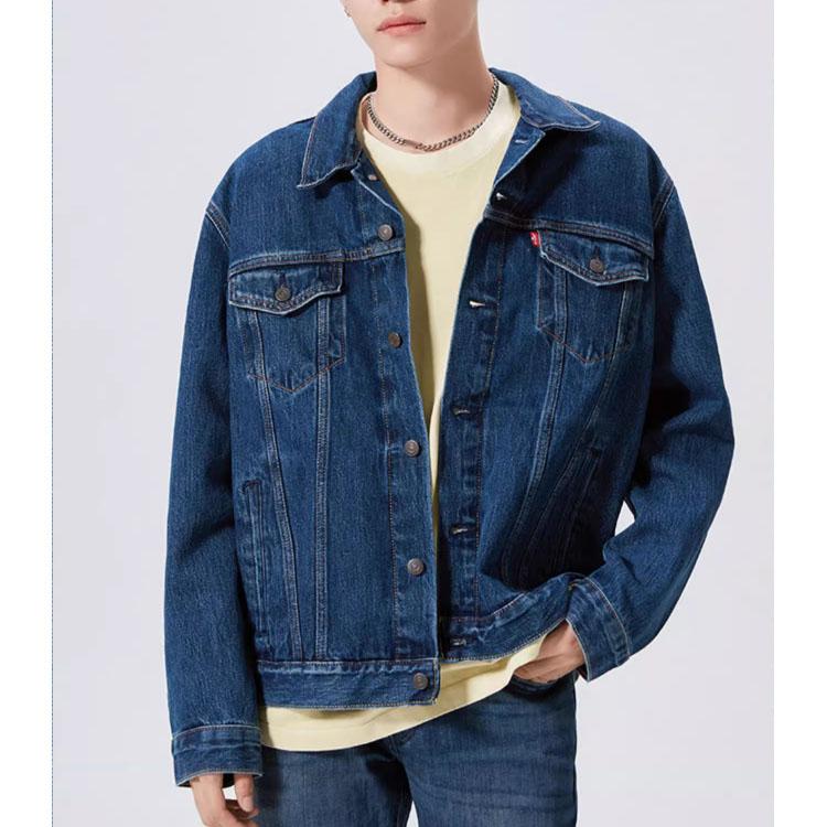 Levis Denim Jacket With Collar Men Jackets Blue 72334-0133