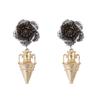 Europ and America Style Alloy Flower Vase Earrings for Women Ladies Vintage Art Trend Temperament Pendant Earrings Jewelry Gifts