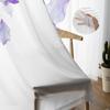 Gradient Flower Purple Tulle Curtain For Living Room Bedroom Kitchen Decoration Window Voiles Tulle Curtain